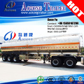 Alloy food milk transporting 6mm thickness 40000liters 3 axles aluminum tank trailer for sale